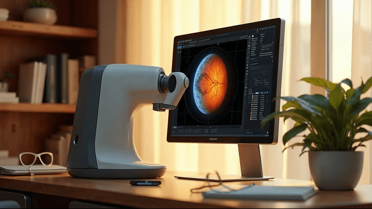 Retina IA detecta Alzheimer precoce · still-life editorial Vision 360 · deep learning 2024